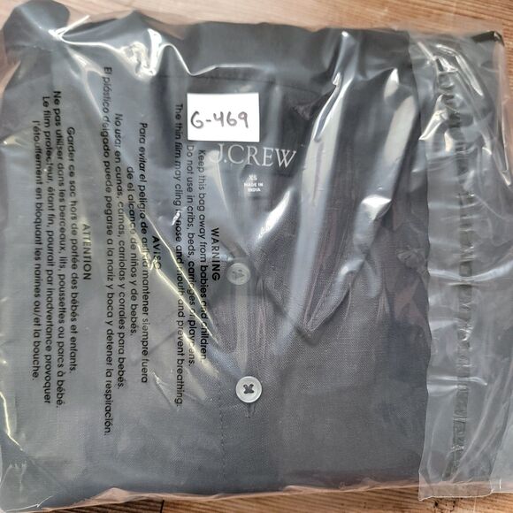 J.Crew Women's Size XS Black 100% Linen Utility Shirt Dress Short Sleeve C1926 - Picture 9 of 9